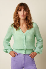 Cardi V Farfalle - Cameo Green