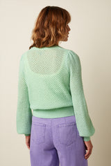 Cardi V Farfalle - Cameo Green