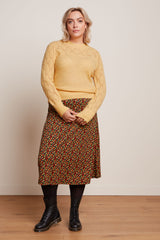 Jeannie Yoke Sweater Farfalle - Pebble