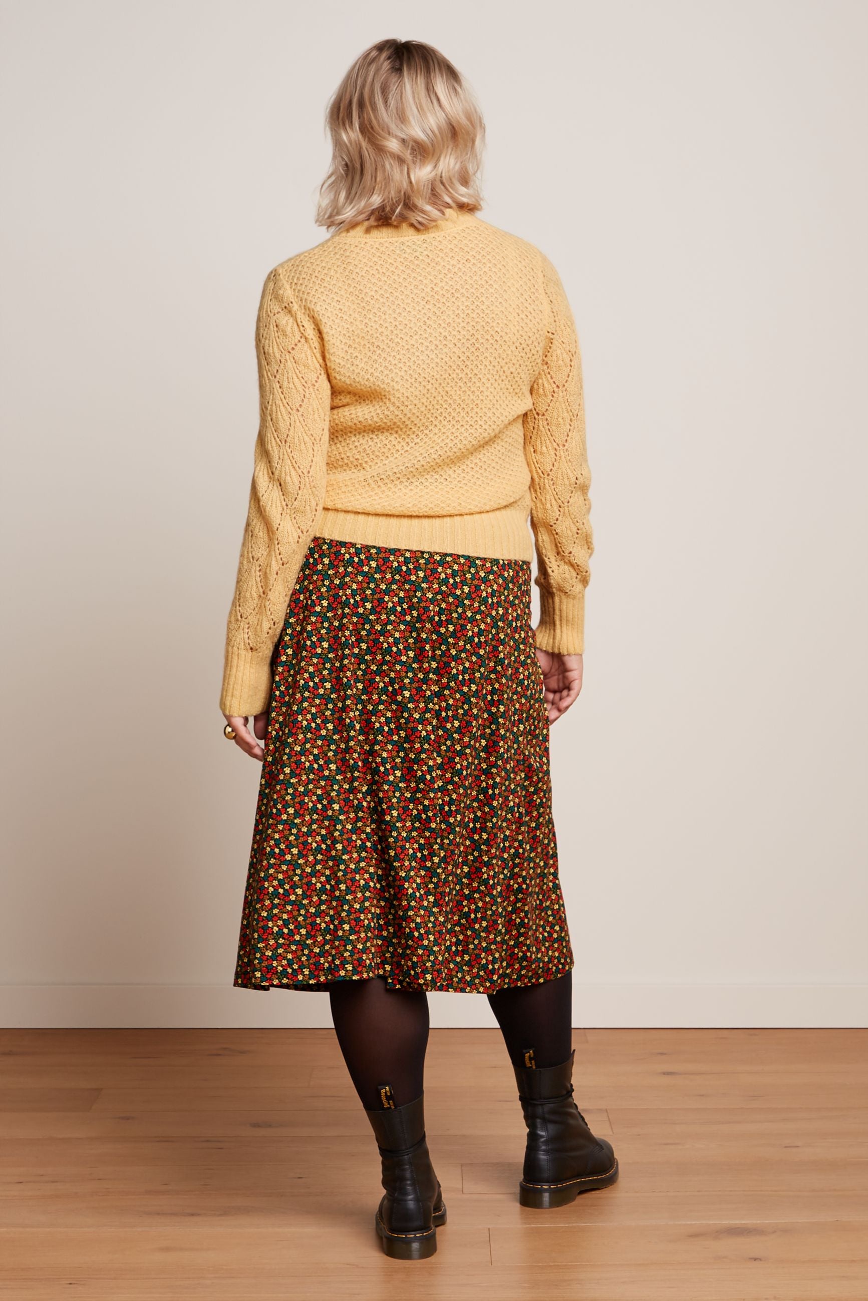 Jeannie Yoke Sweater Farfalle - Pebble