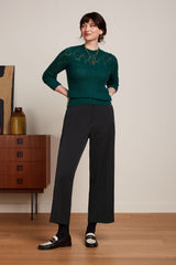 Jeannie Yoke Sweater Farfalle - Pine Green