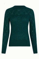 Jeannie Yoke Sweater Farfalle - Pine Green