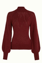 Joanie Raglan Top Orcia - Cabernet Red