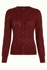 Cardi Roundneck Orcia - Cabernet Red