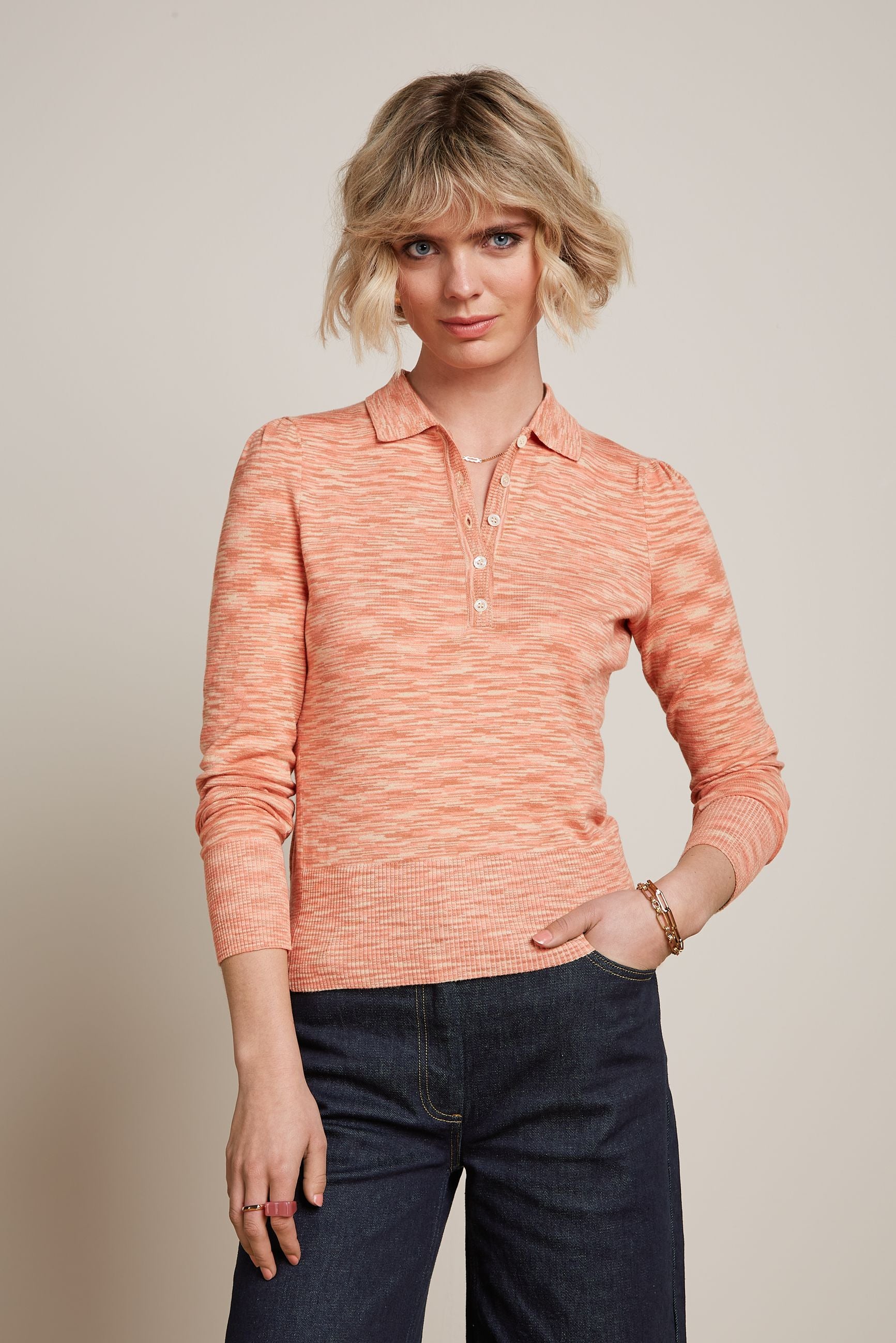 Polo Top Sham - Dusty Rose