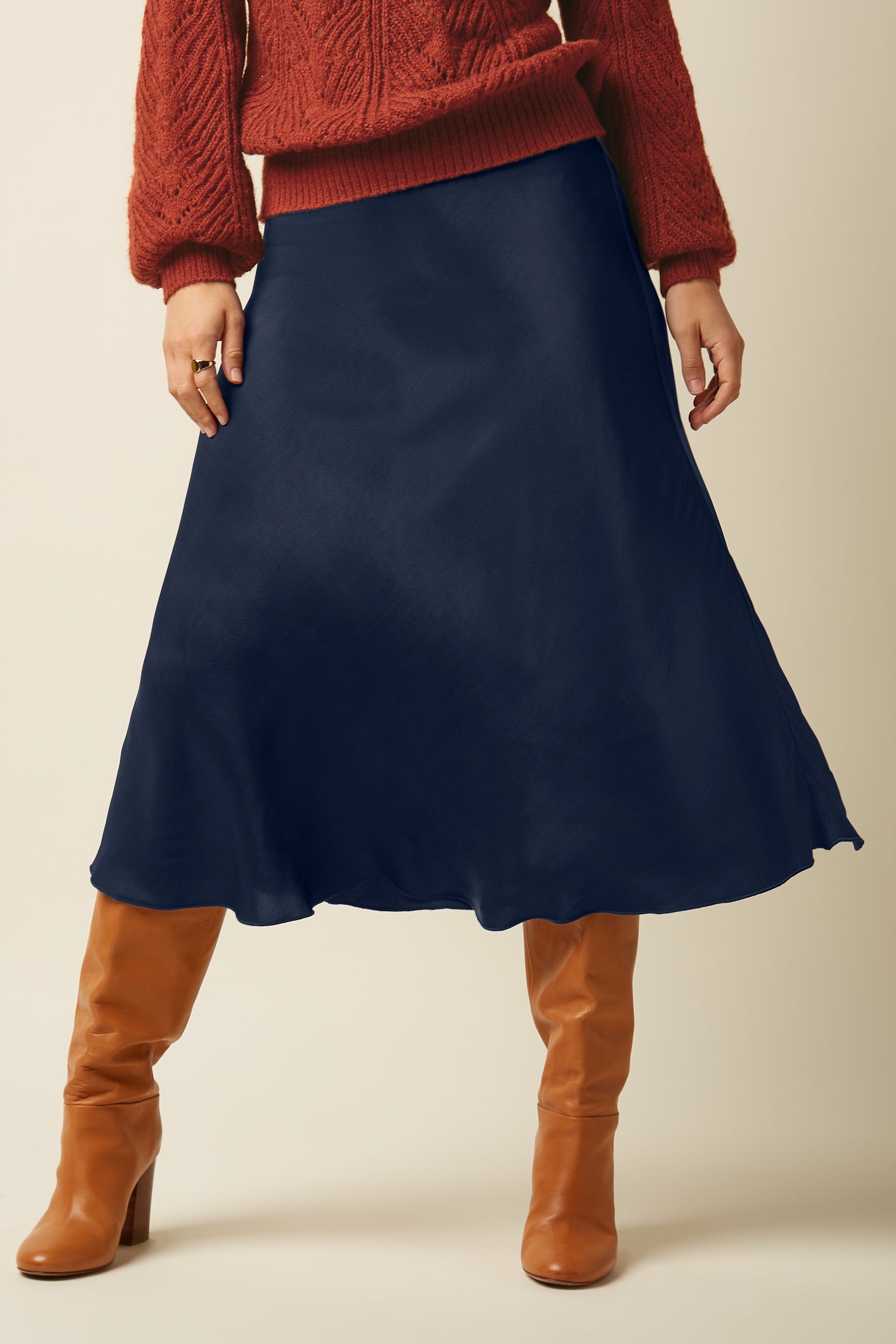 Bibi Skirt Star Satin - Evening Blue – King Louie