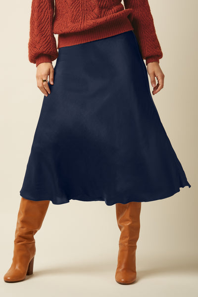 Bibi Skirt Star Satin - Evening Blue – King Louie