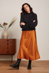 Bibi Skirt Star Satin - Maple Orange