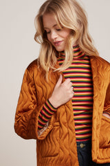 Noor Jacket Star Satin - Maple Orange