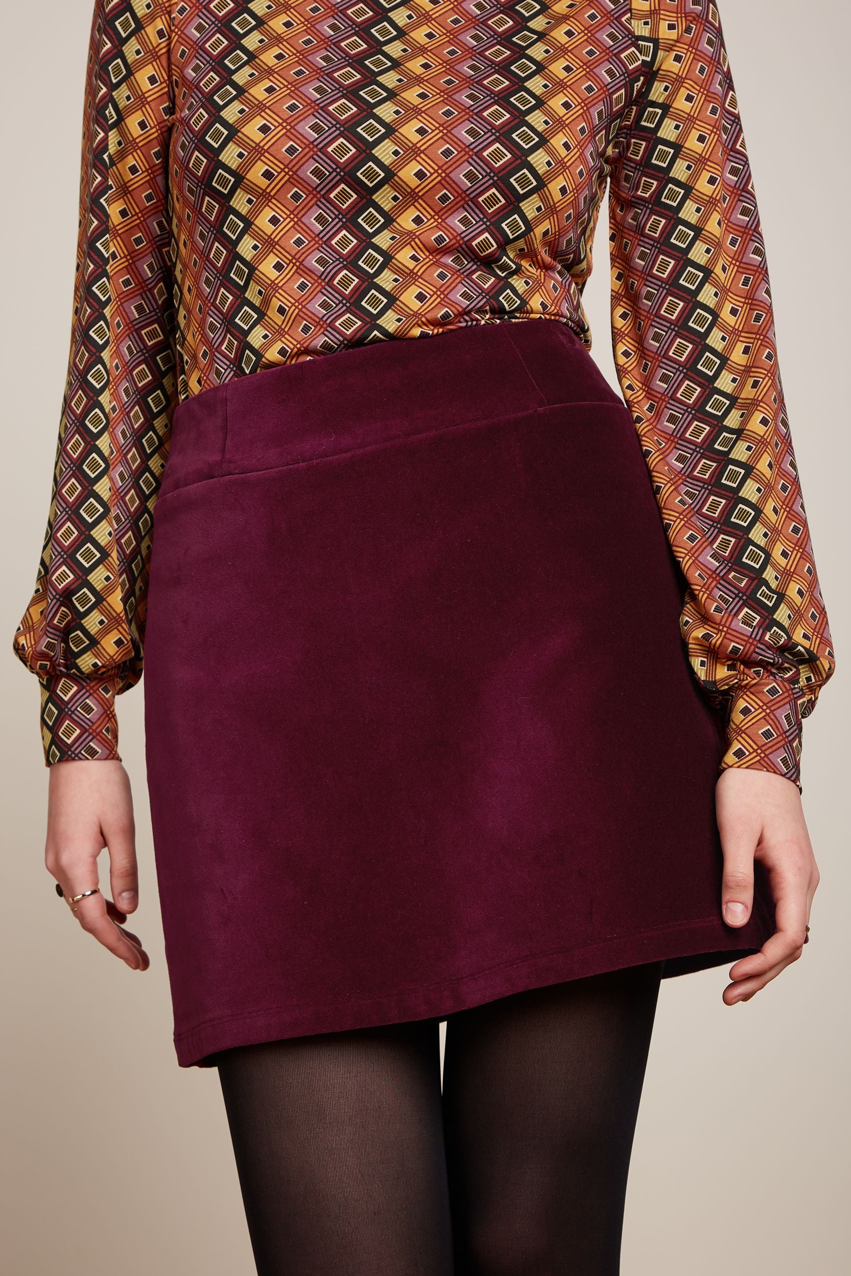 Olivia Skirt Uni Fargo - Cabernet Red