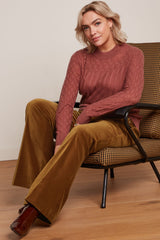 Marcie Flared Pants Uni Fargo - Golden Brown