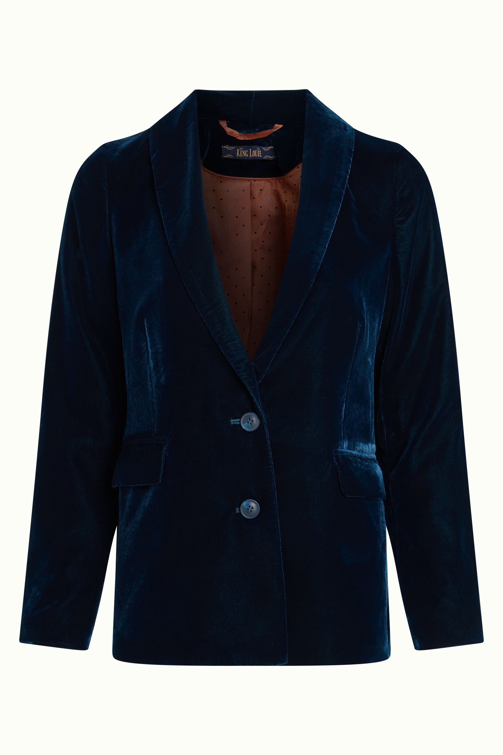 Brooke Blazer Gamine Velvet - Pond Blue