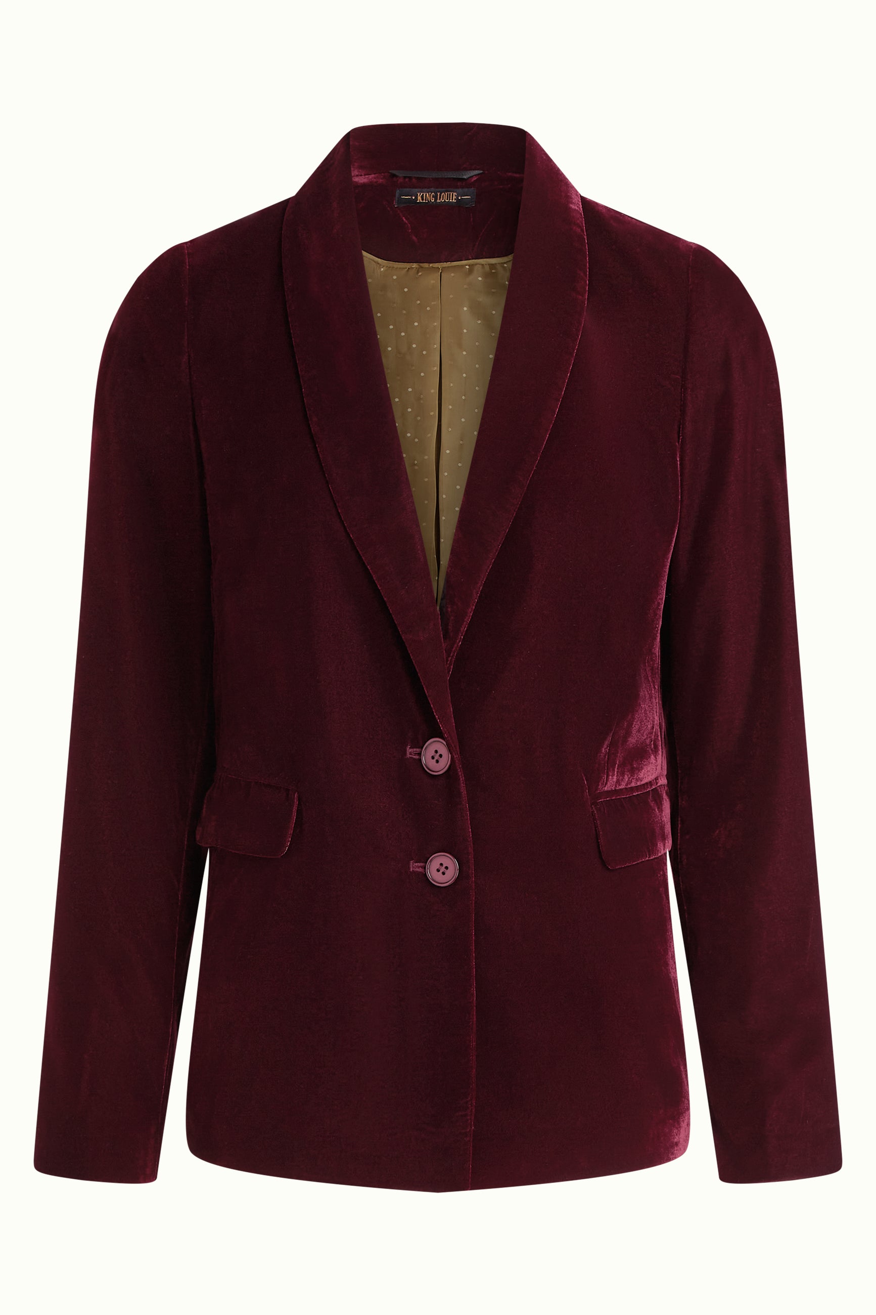 Brooke Blazer Gamine Velvet - Bordeaux Red