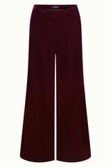 Peppa Pants Gamine Velvet - Bordeaux Red