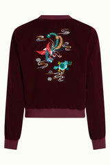 Bessie Jacket Gamine Velvet - Bordeaux Red