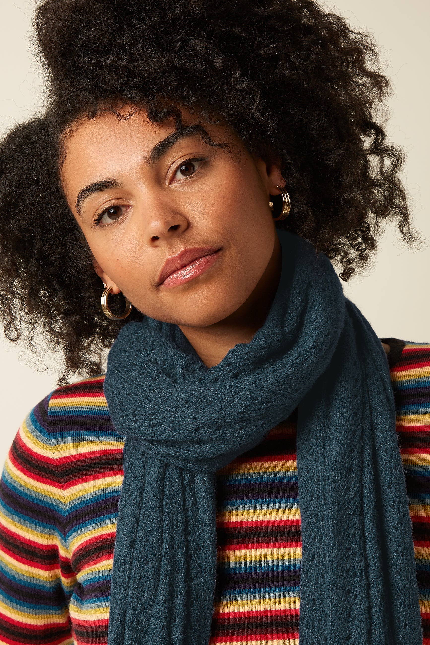 Scarf Ajour Carre - Pine Green