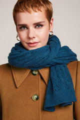 Scarf Ajour Carre - Storm Blue