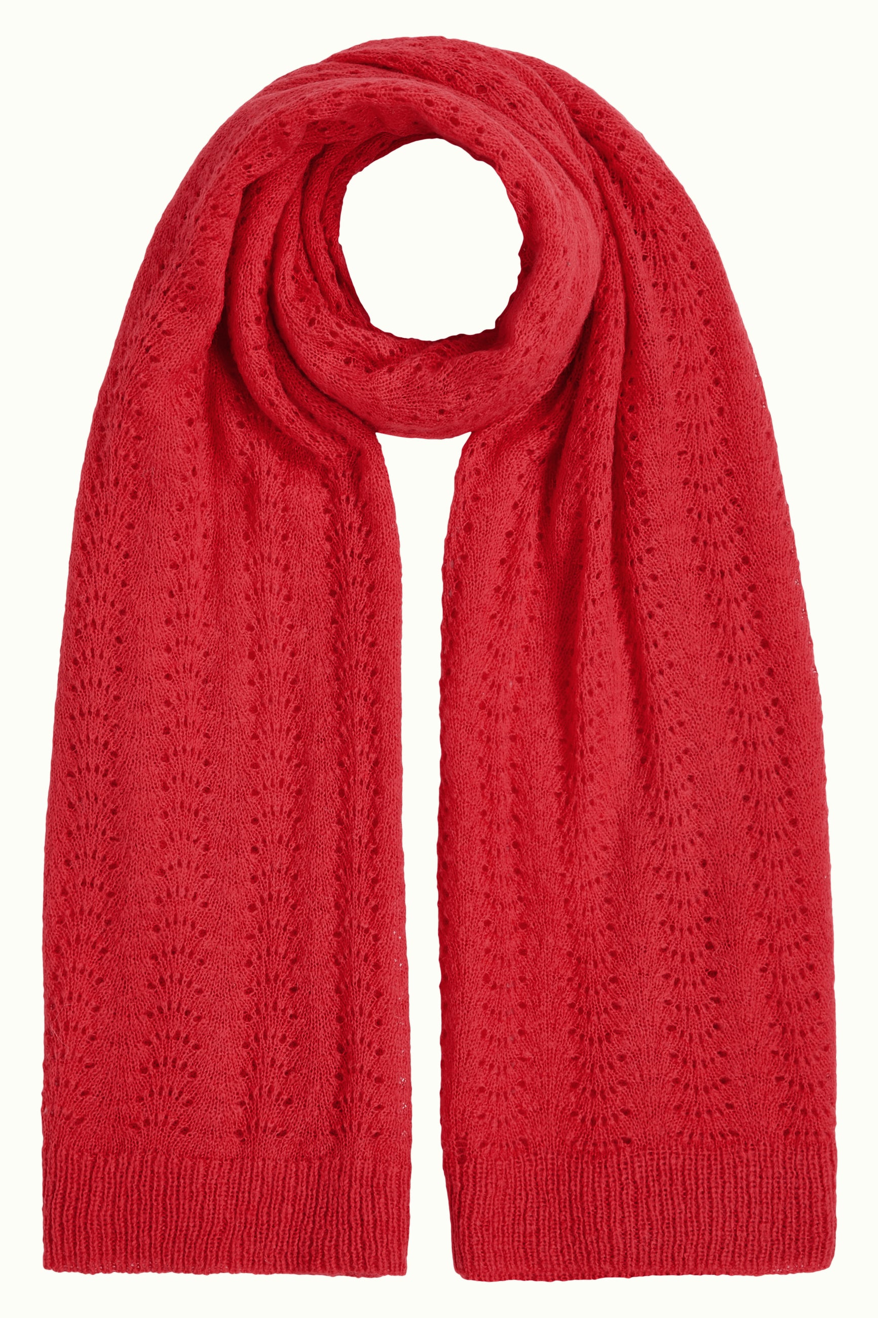 Scarf Ajour Carre - Fire Red