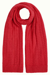 Scarf Ajour Carre - Fire Red