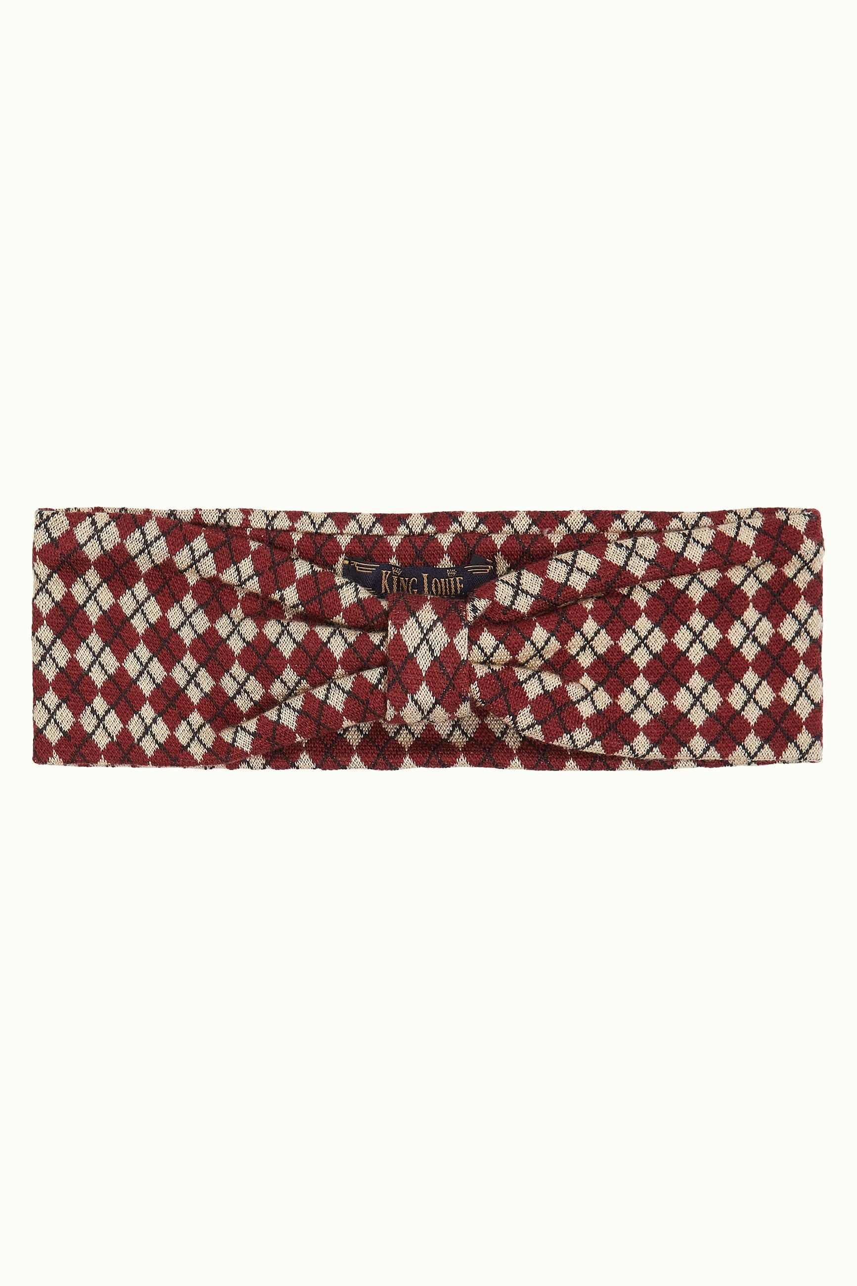 Hairband Argyle - Cabernet Red