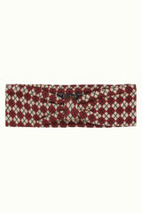 Hairband Argyle - Cabernet Red