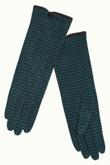 Gloves Long Teddy - Urban Green