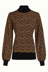 Rollneck Bell Top Flaminga - Black