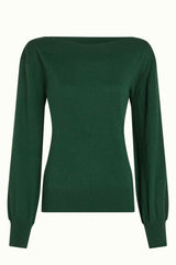 Cybil Top Cocoon - Forest Green