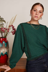 Azzura Knit Top Eighties - Urban Green