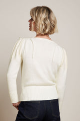 Alex Knit Top Eighties - Cream