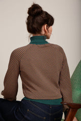 Rollneck Puff Top Graham - Pine Green