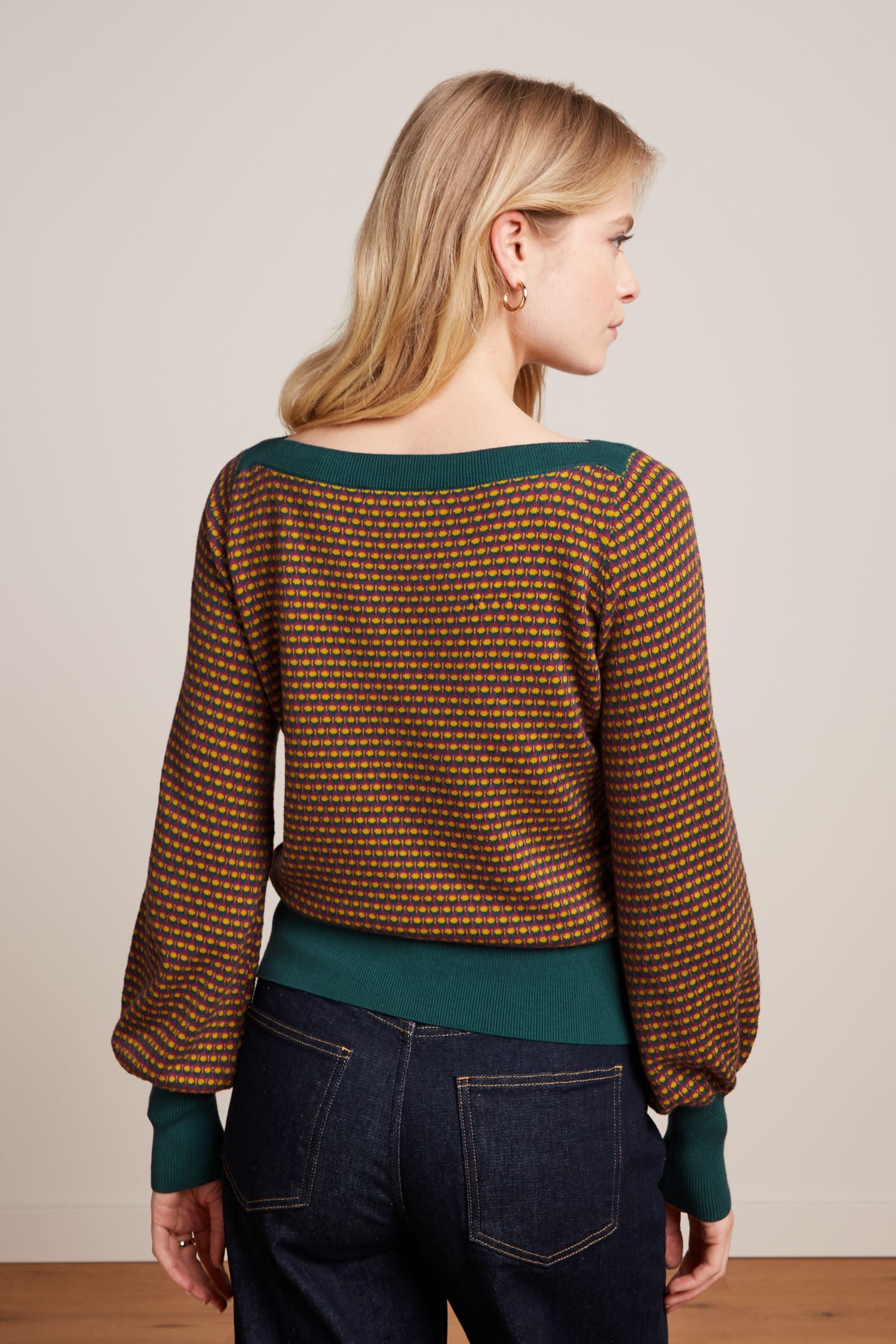 Audrey Bell Sleeve Top Graham - Pine Green