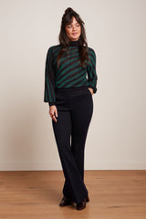 Tina Top Spiro Stripe - Pine Green