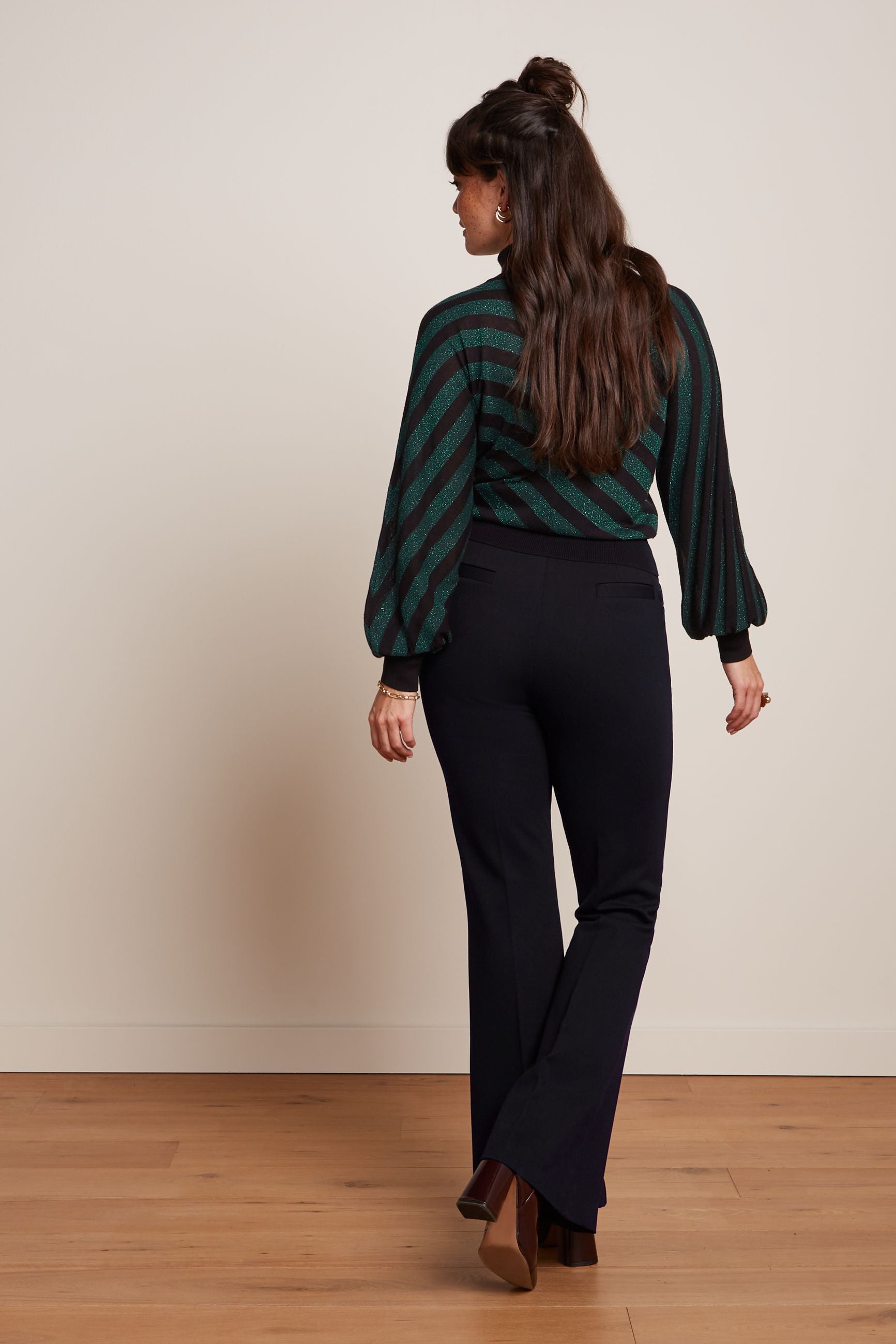 Tina Top Spiro Stripe - Pine Green