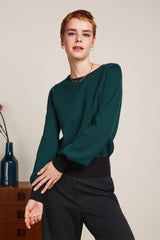 Bell Sleeve Top Teddy - Antique Green