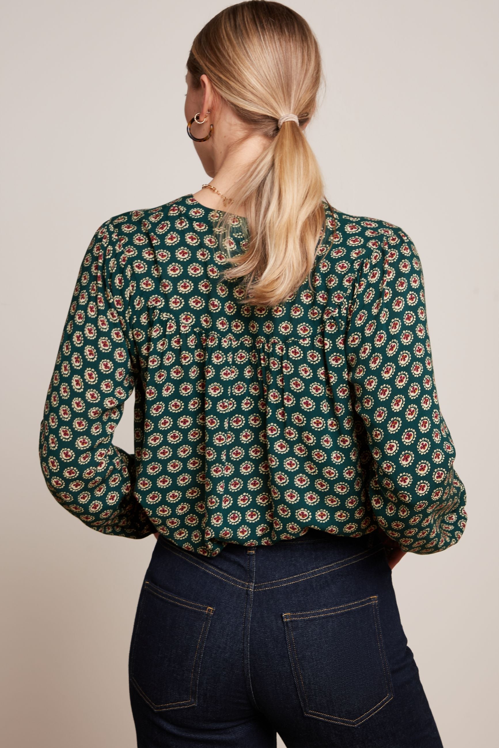 Nala Blouse Elliot - Pine Green