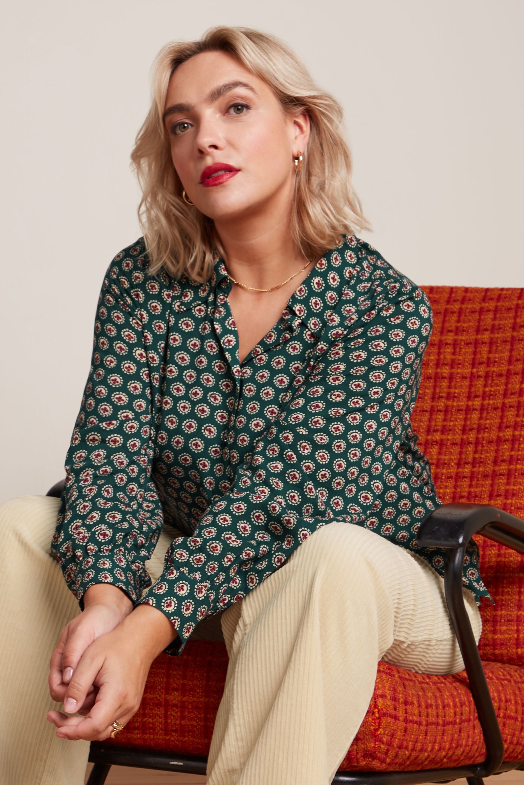 Remi Blouse Elliot - Pine Green