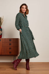 Olive Midi Dress Elliot - Pine Green