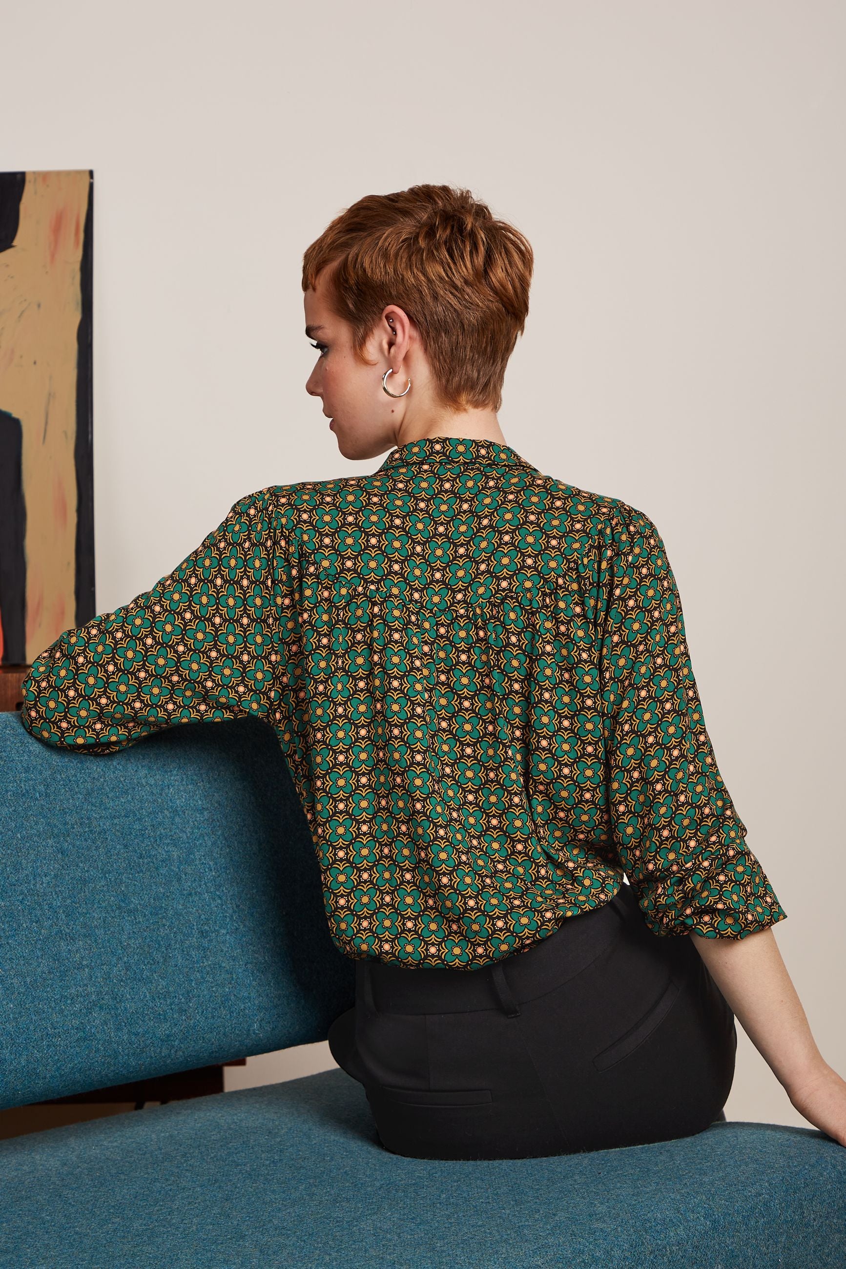 Edith Blouse Valley - Peacock Green