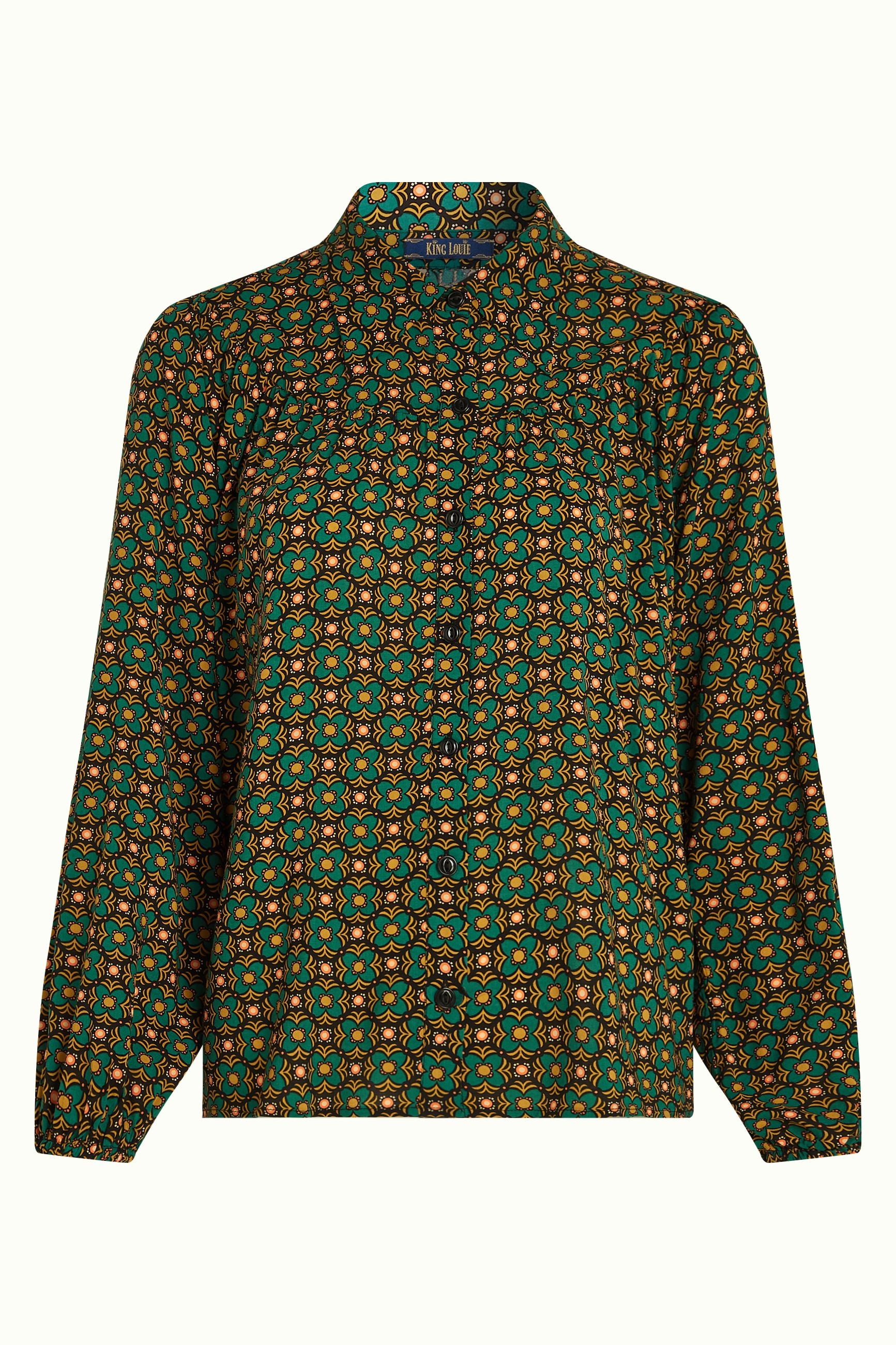 Edith Blouse Valley - Peacock Green