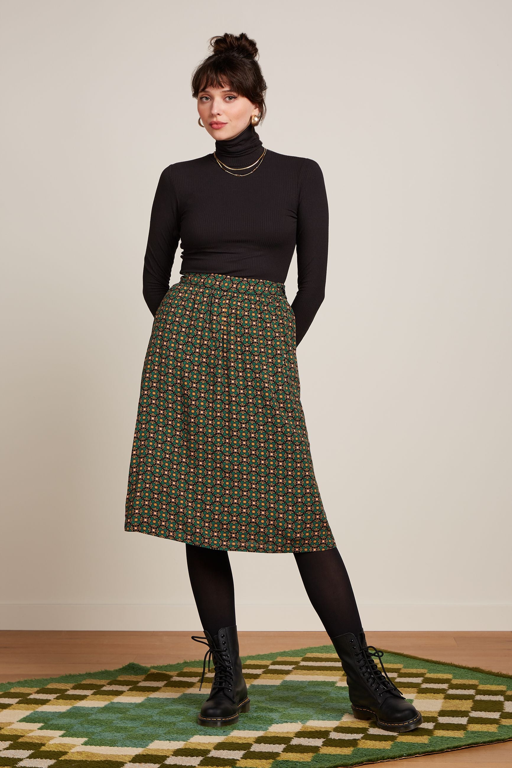 Layla Skirt Valley - Peacock Green