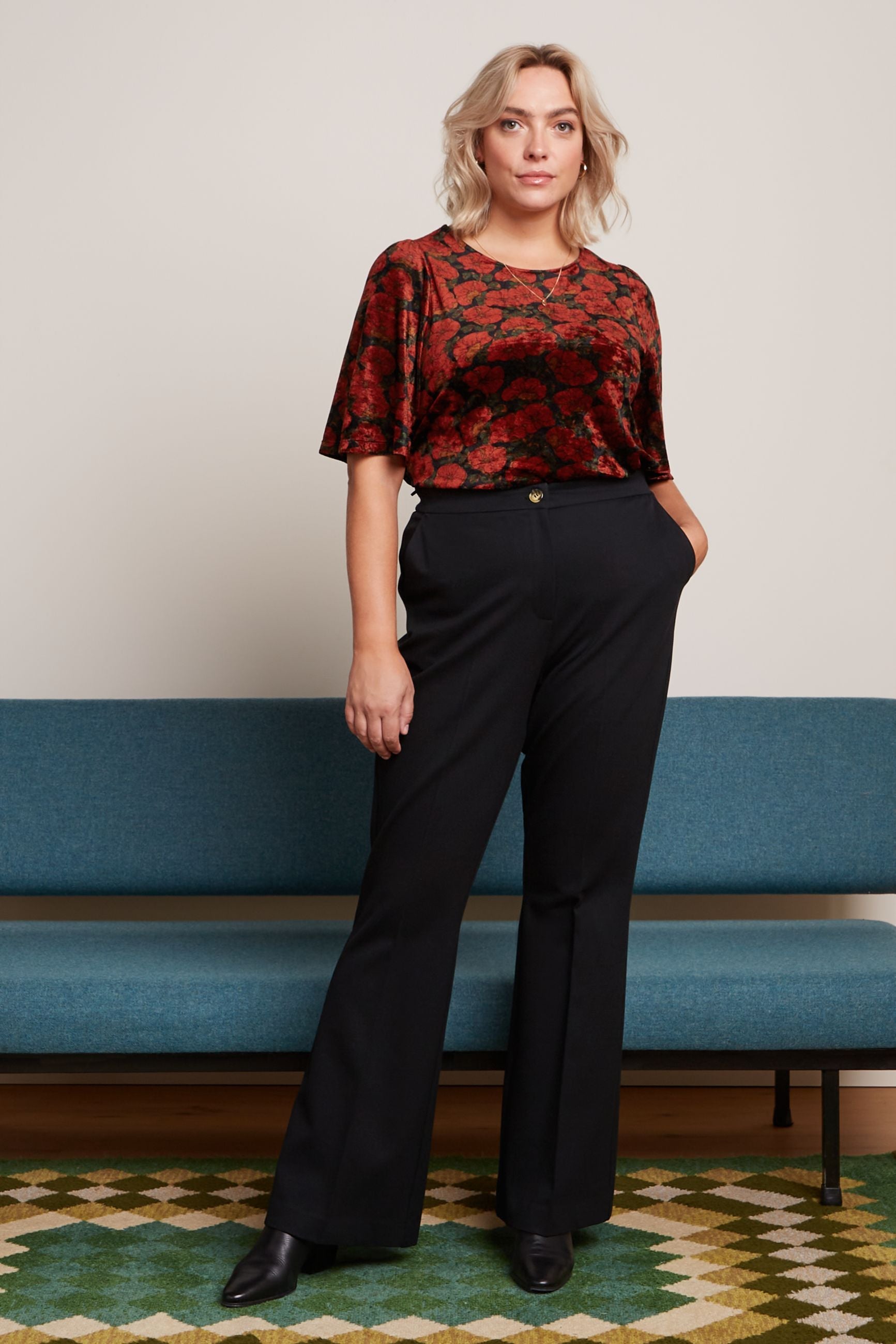 Marcie Flared Trousers Aurora - Black