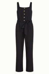 Ines Jumpsuit Ziggy Stripe - Black