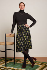 Juno Midi Skirt Beat - Woodbine Green