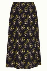 Juno Midi Skirt Beat - Woodbine Green