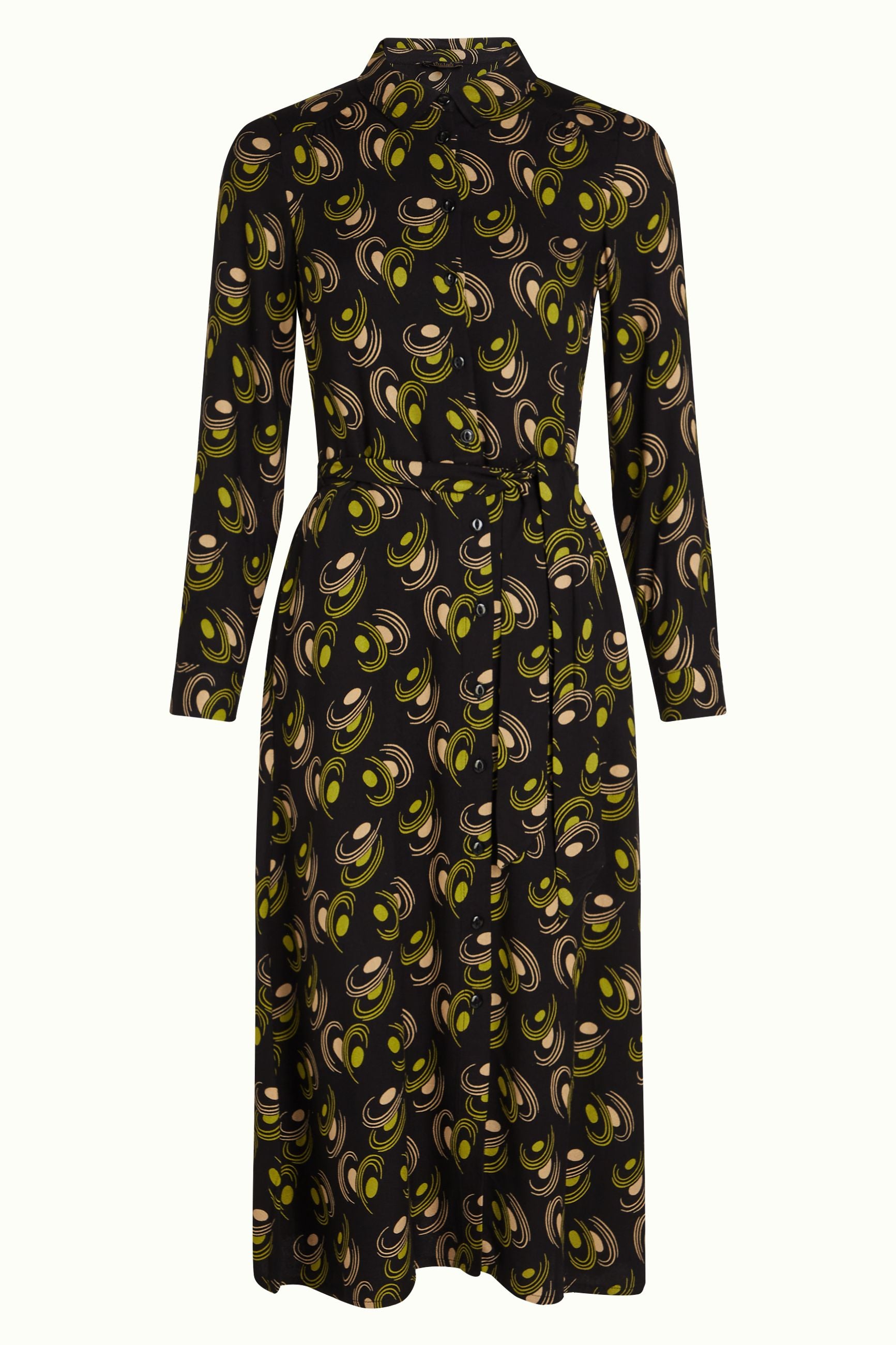 Olive Midi Dress Beat - Woodbine Green