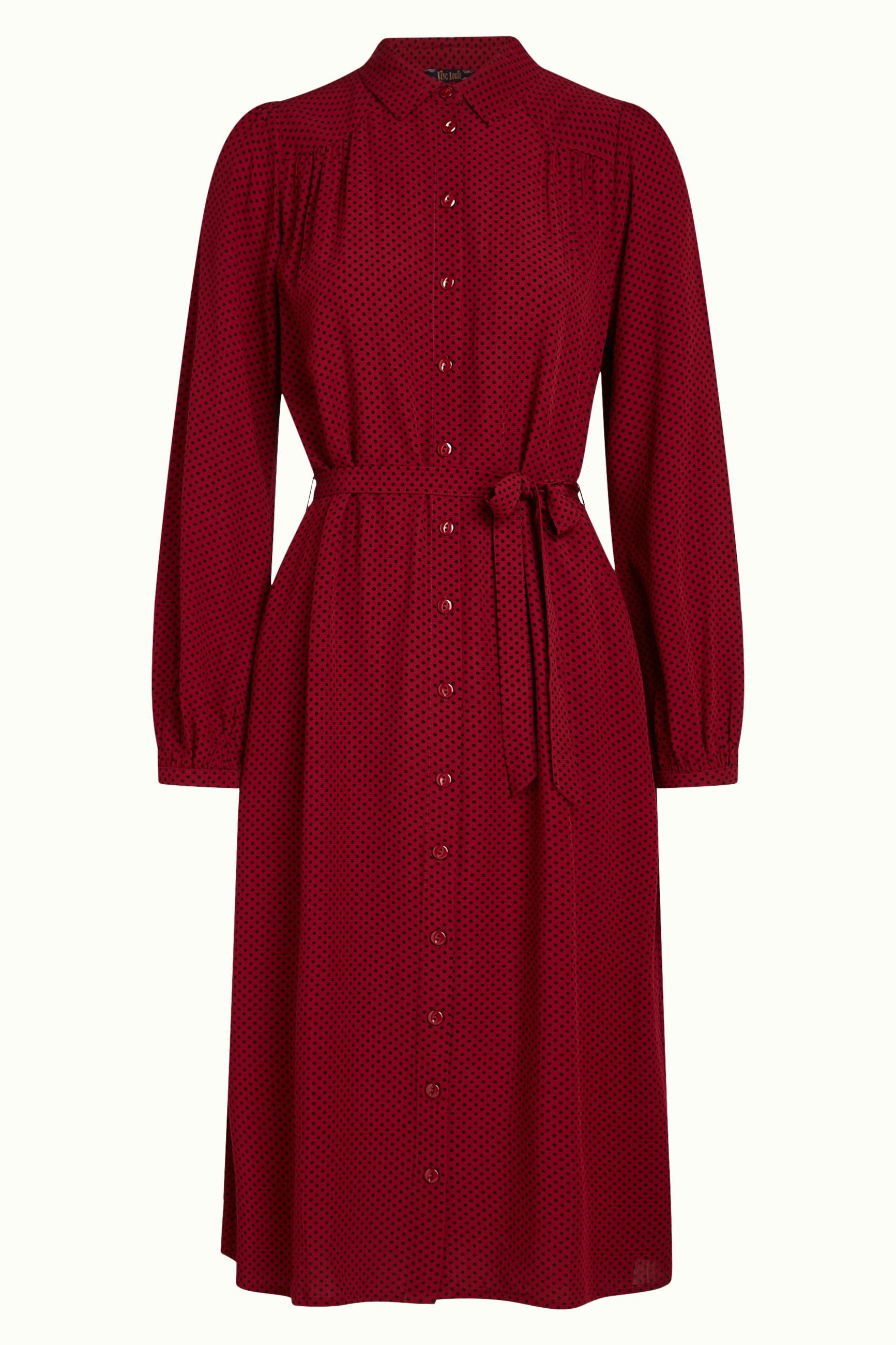 Carina Dress Piper - Cabernet Red