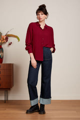 Maisie Blouse Piper - Cabernet Red