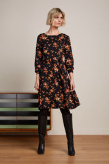 Betty Bellsleeve Dress Rivera - Black