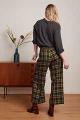 Ava Pants Lucky Check - Evening Blue